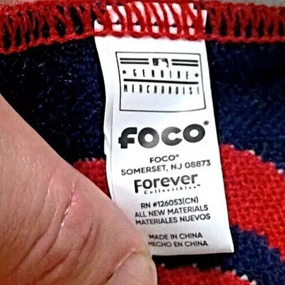 Foco Washington Nationals Scarf Red/Blue Plaid Logo Spellout Nats MLB - Picture 8 of 10